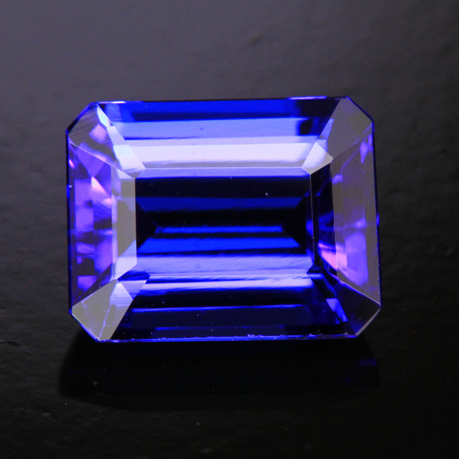 Blue Violet Emerald Cut Tanzanite Gemstone 2.98 Carats