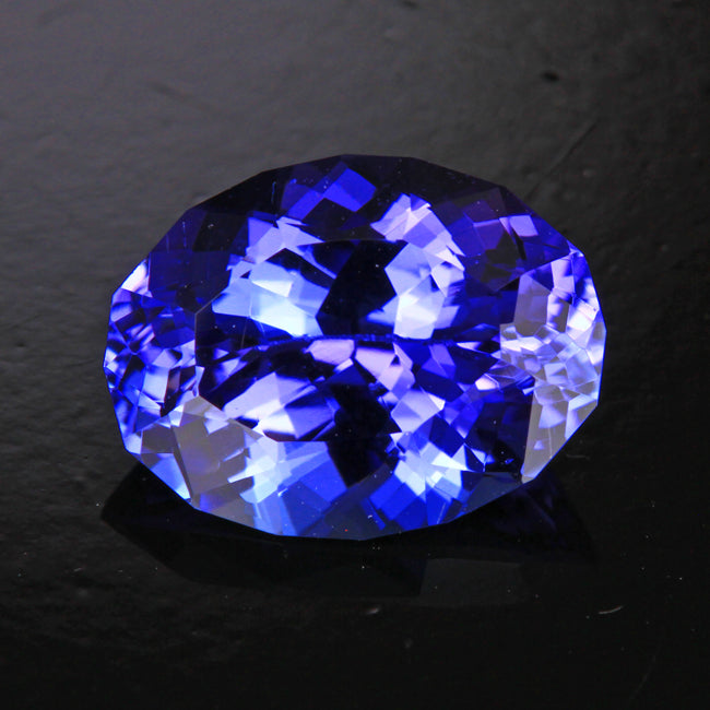 Blue Violet Intense Oval Tanzanite Gemstone 2.43 Carats