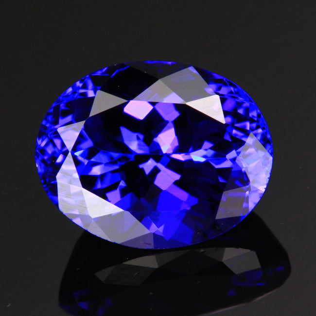 Blue Violet Exceptional Oval Tanzanite Tanzanite 3.44 Carats