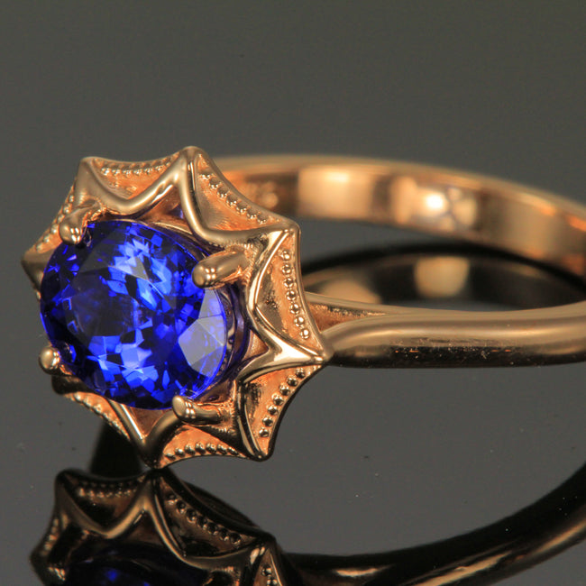 14K Rose Gold Tanzanite Ring