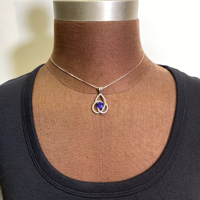 Elegant Oval Tanzanite & Diamond Pendant 1.72ct