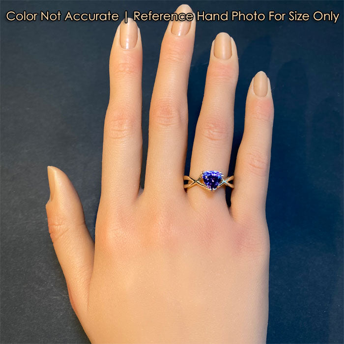 14K Yellow Gold Trilliant Cut Tanzanite Ring 1.94 Carats By Christopher Michael